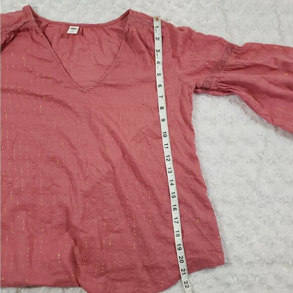 Peasant top metallic gold and pink - Picture 7 of 7